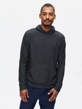 Outdoor Voices Charcoal Gray Cloudknit Hooded Pullover XL